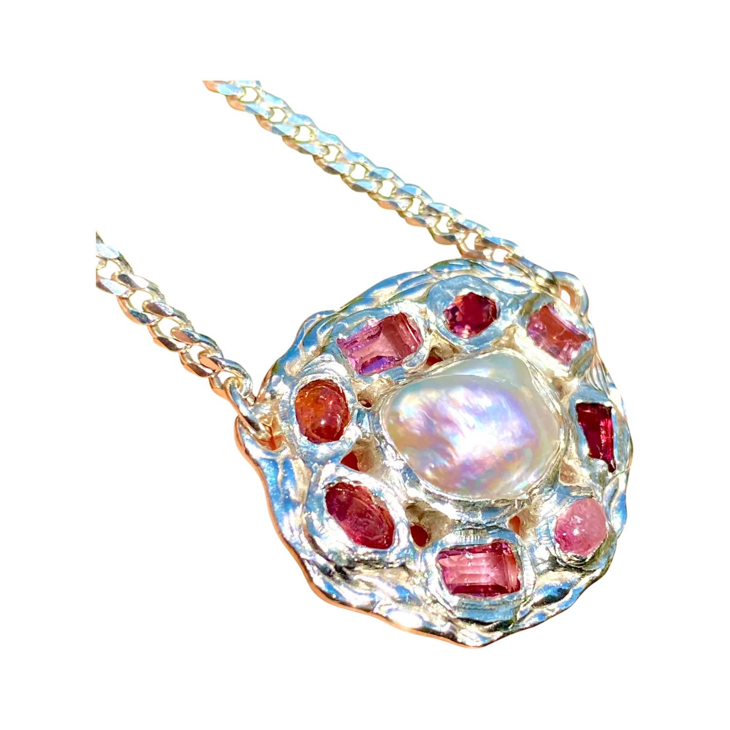 Silver pendant - Inner bloom - Lia Makes Jewelry