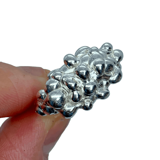 Handmade sterling silver Bubbly Ring with playful bubble-like design. Handmade by Lia.